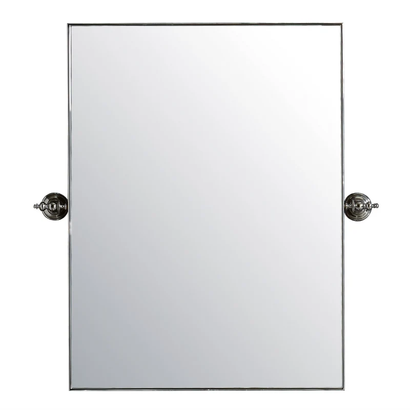 Espejo Baño Rectangular Basculante Marco Metálico 57x76cm | Estilo Clásico Italia