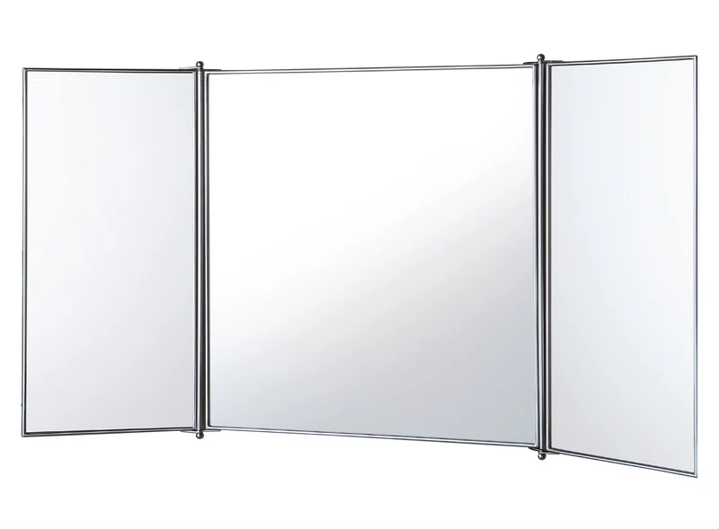 Espejo Baño Rectangular Plegable 3 Caras 114x60cm | Estilo Clásico Italia
