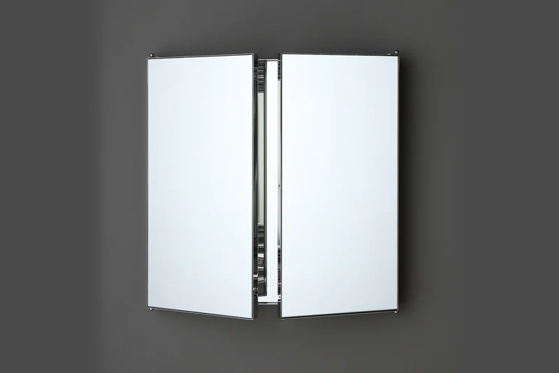 Espejo Baño Rectangular Plegable 3 Caras 114x60cm | Estilo Clásico Italia