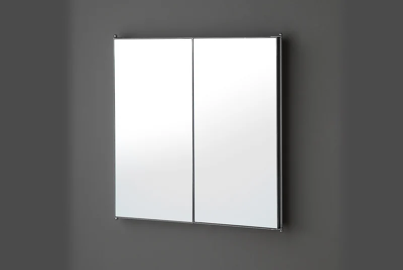 Espejo Baño Rectangular Plegable 3 Caras 114x60cm | Estilo Clásico Italia