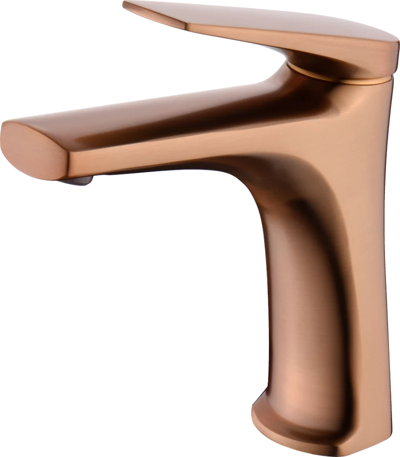 Grifería Lavabo Monomando Oro Rosa Cepillado Delos - Imex | Elegancia Cálida