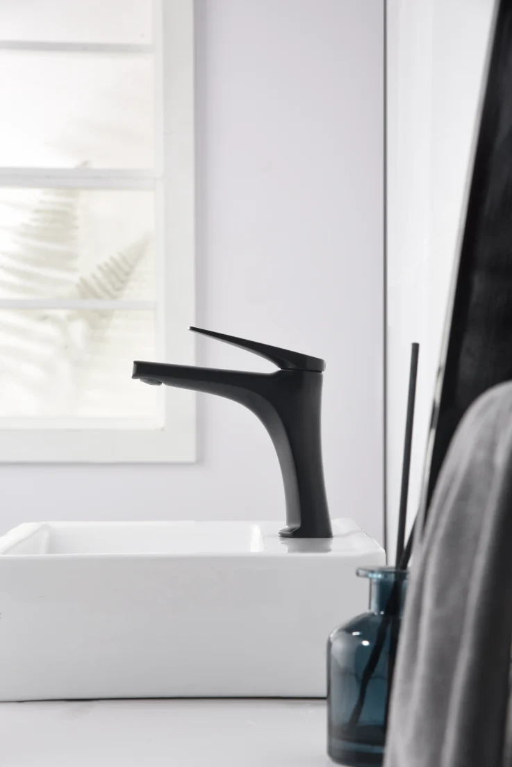 Grifería Monomando Lavabo Delos Negro Mate - Imex