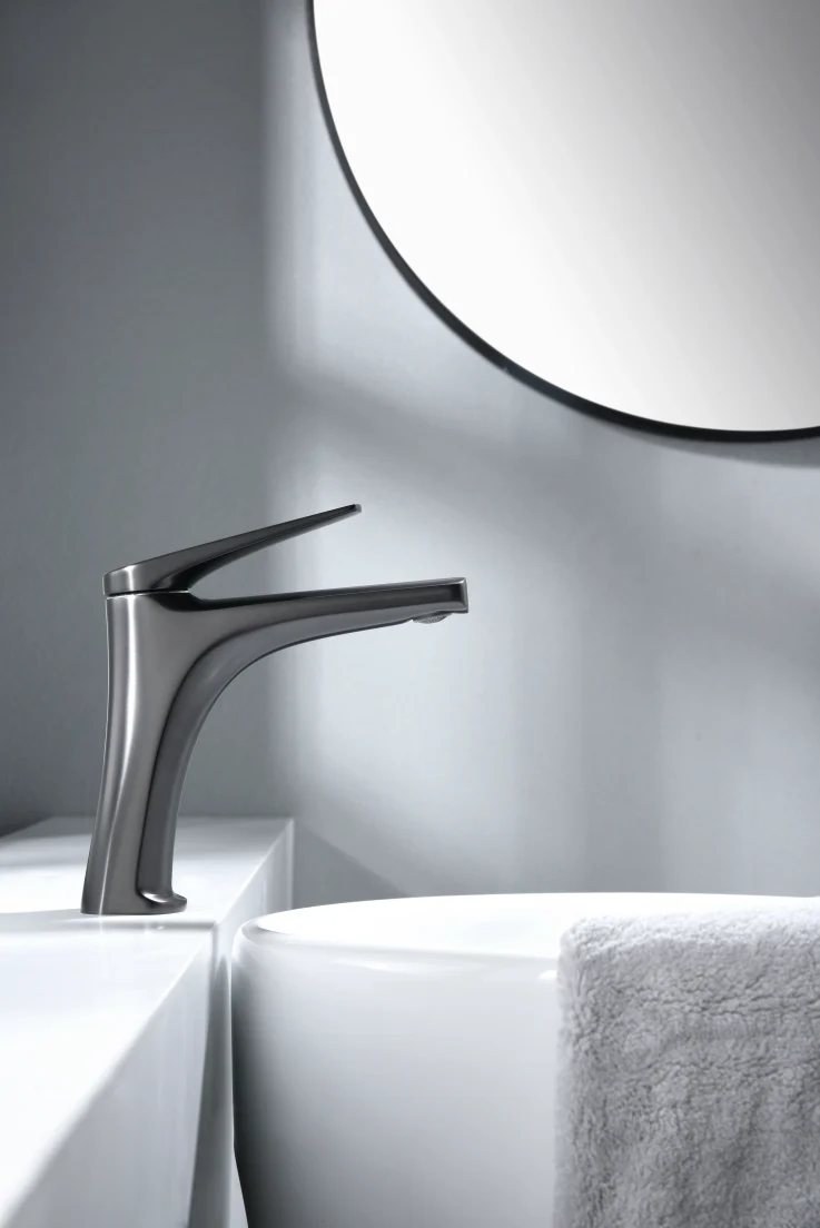 Grifería Lavabo Monomando Black Gun Metal Delos - Imex | Diseño Industrial
