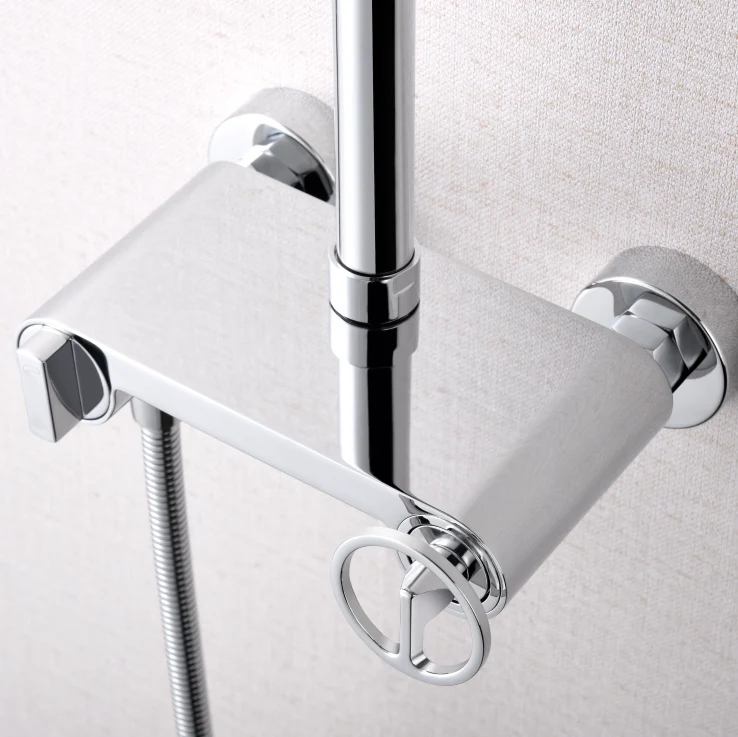 Columna de Ducha Cromada Olimpo - Imex | Barra Ducha Premium