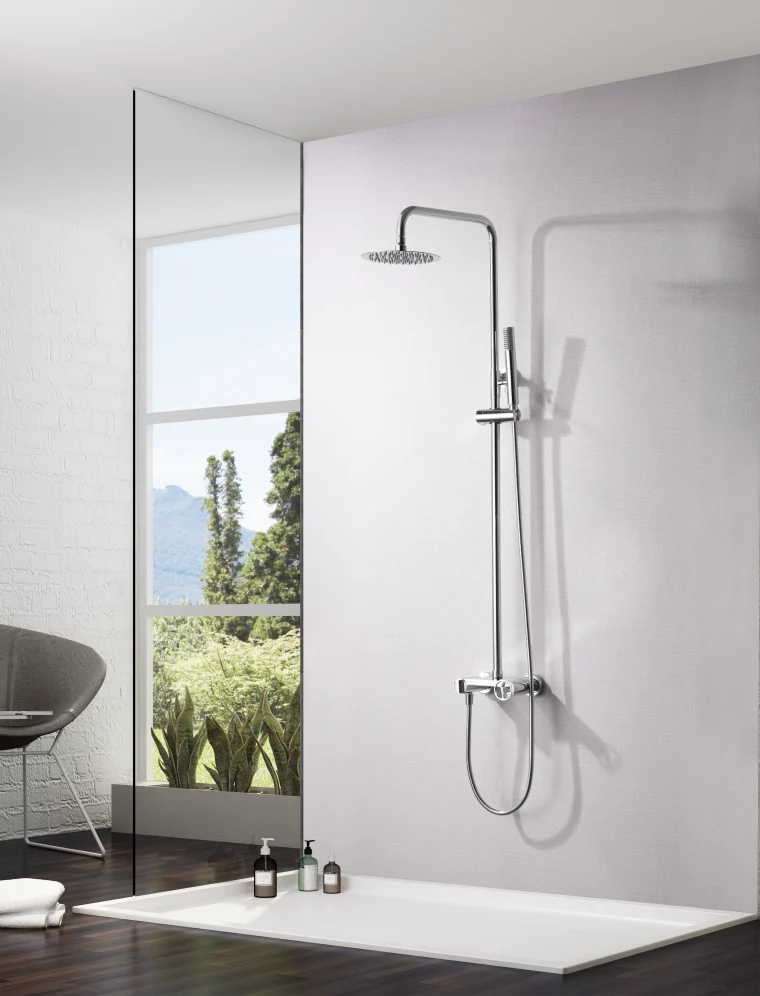 Columna de Ducha Cromada Olimpo - Imex | Barra Ducha Premium