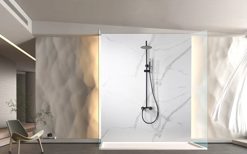 Columna de Ducha Negro Mate Olimpo - Imex | Barra Ducha Premium