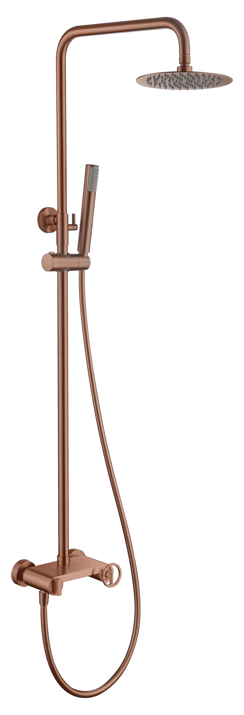 Columna de Ducha Oro Rosa Cepillado Olimpo - Imex | Barra Ducha Premium