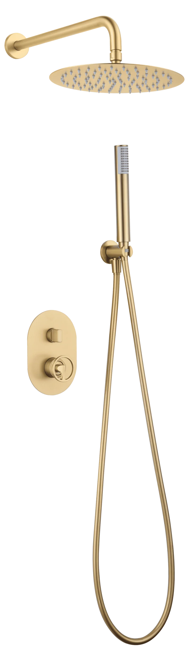 Conjunto Ducha Empotrada Oro Cepillado Olimpo - Imex | Diseño Premium