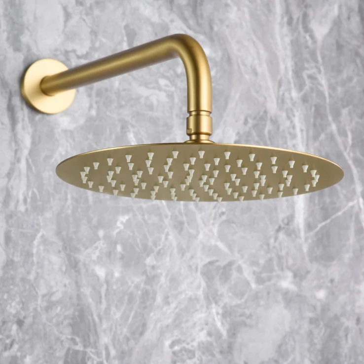 Conjunto Ducha Empotrada Oro Cepillado Olimpo - Imex | Diseño Premium