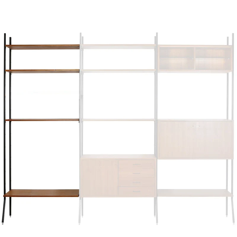Mueble de pared extensible vintage - Teca (92×230 cm)