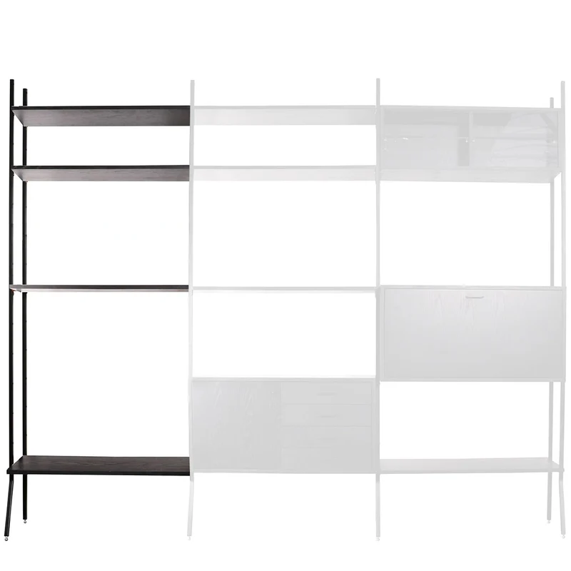 Armario de pared extensible negro - Negro (92×230cm)