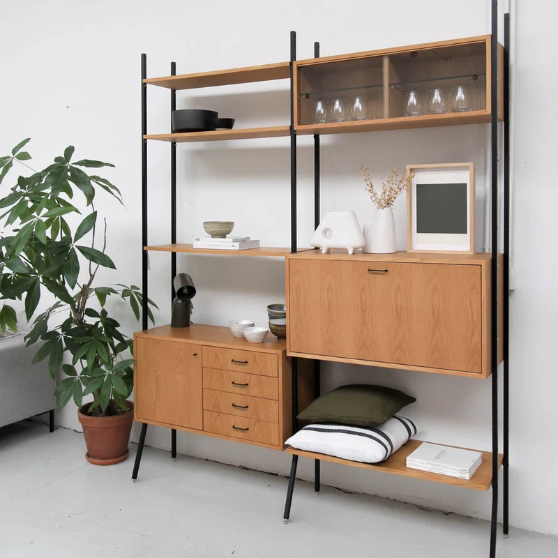 Estantería escandinava - Roble - L186 × Al230cm