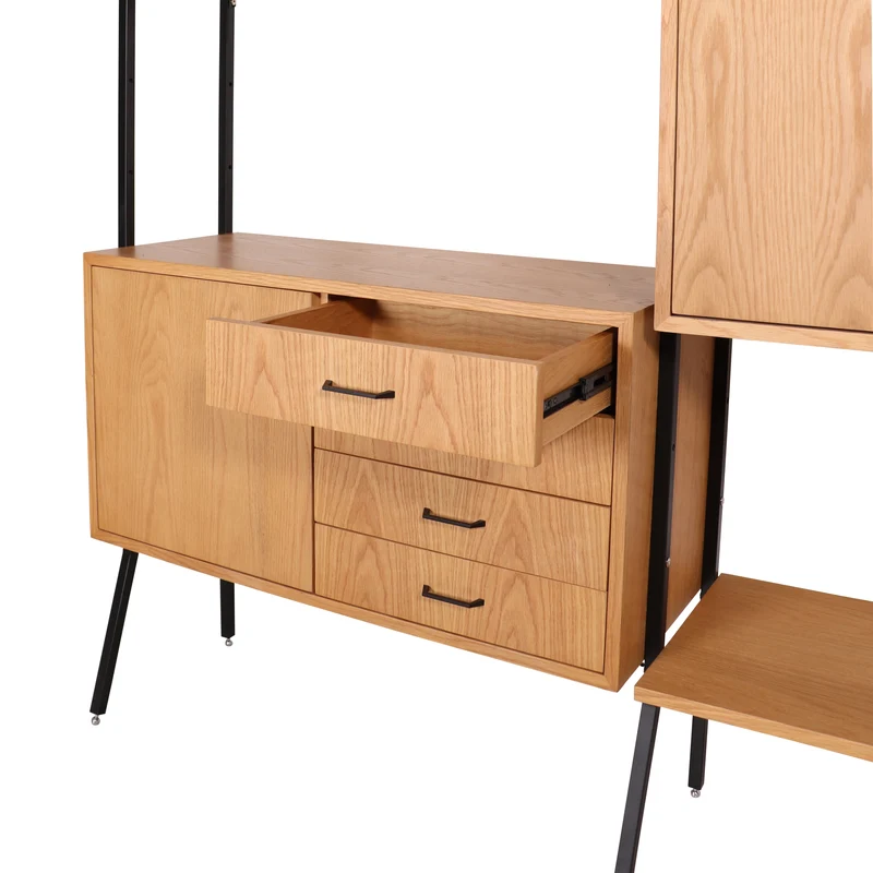 Estantería escandinava - Roble - L186 × Al230cm