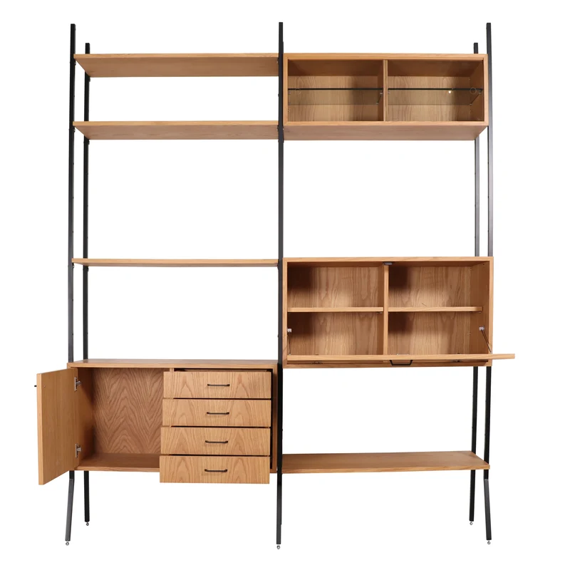 Estantería escandinava - Roble - L186 × Al230cm