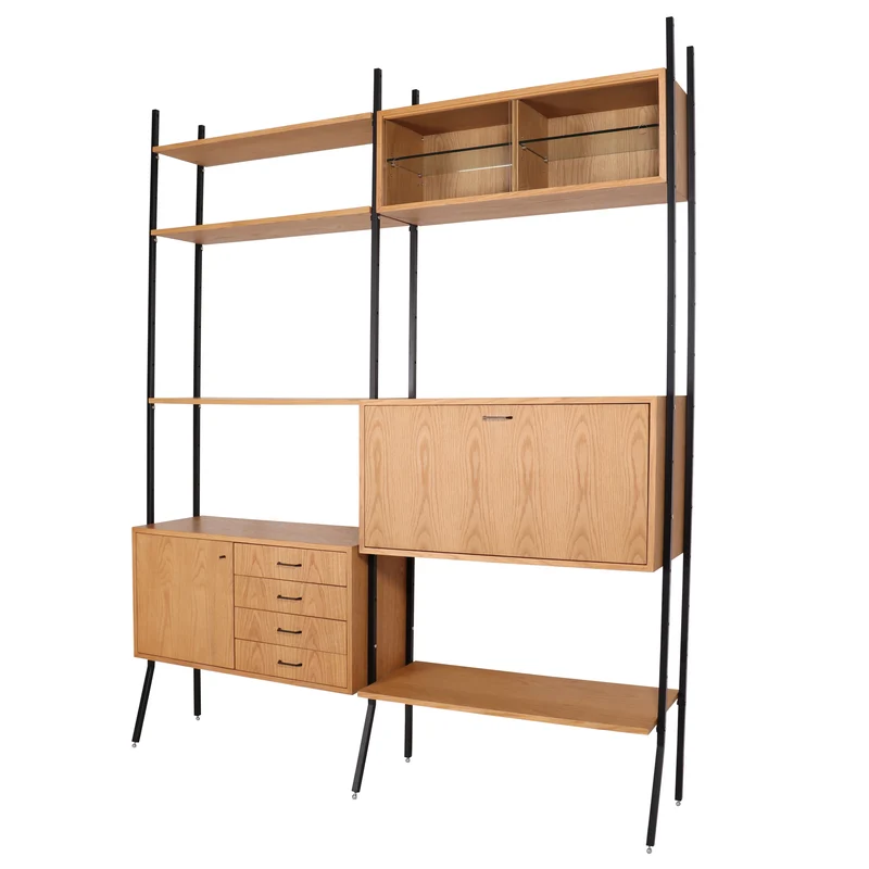 Estantería escandinava - Roble - L186 × Al230cm