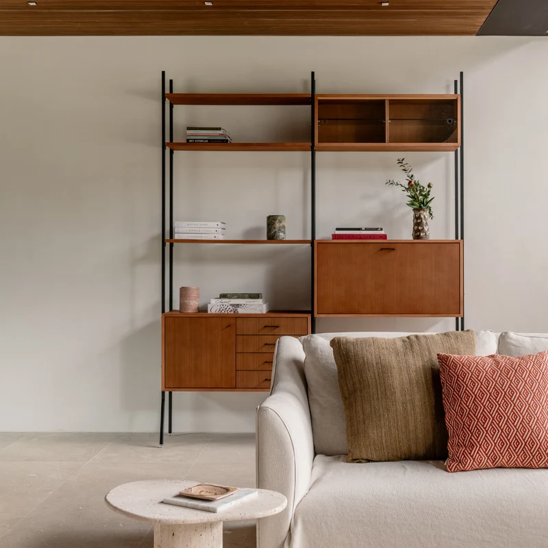 Mueble de pared vintage - Teca - 186×230cm