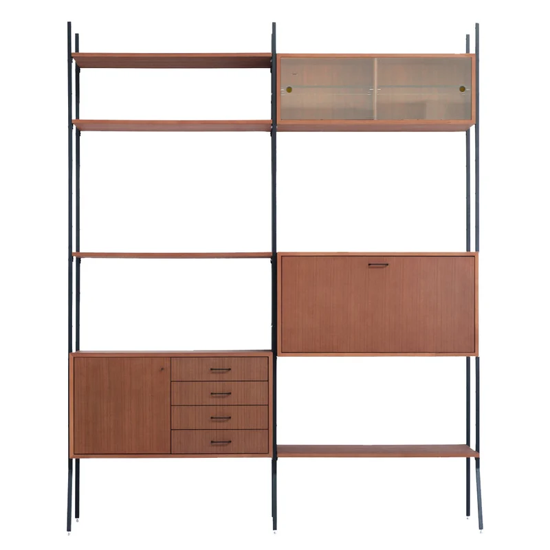 Mueble de pared vintage - Teca - 186×230cm