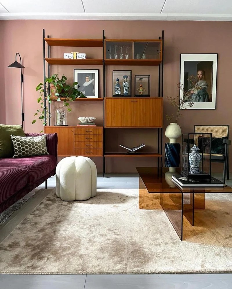 Mueble de pared vintage - Teca - 186×230cm