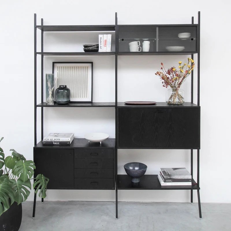 Armario de pared negro - 186×230cm