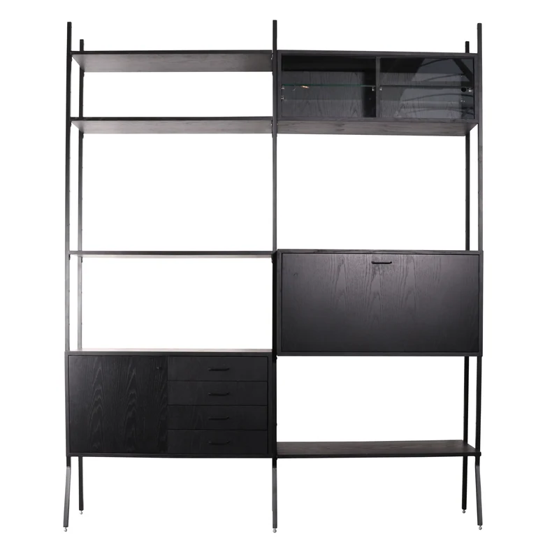 Armario de pared negro - 186×230cm