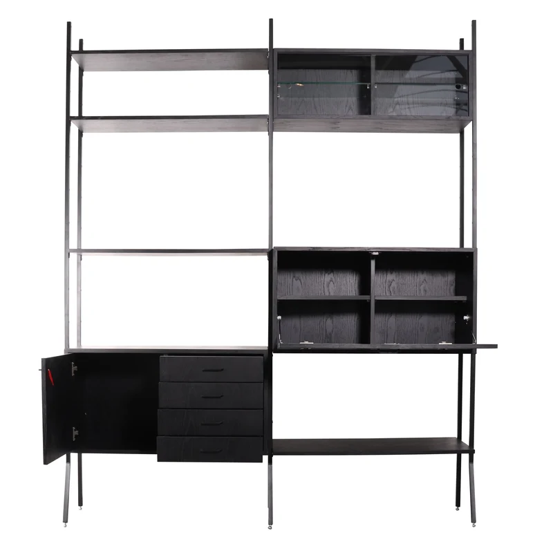 Armario de pared negro - 186×230cm
