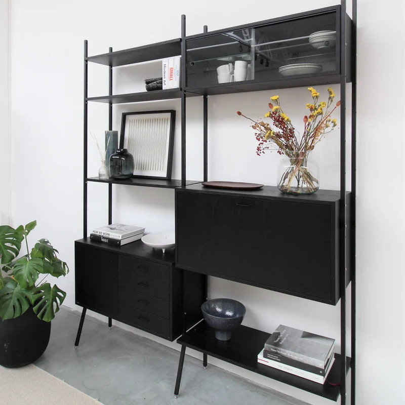 Armario de pared negro - 186×230cm