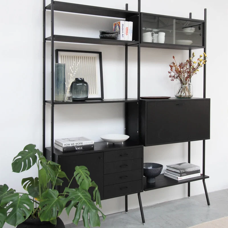 Armario de pared negro - 186×230cm