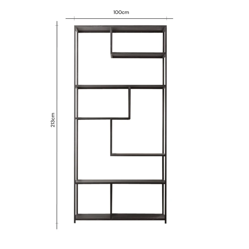 Estante de pared alto - Negro - Matthew