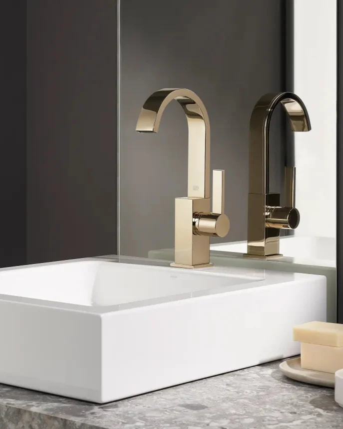 Grifo de lavabo con monomando de lavabo con válvula automática MEM
