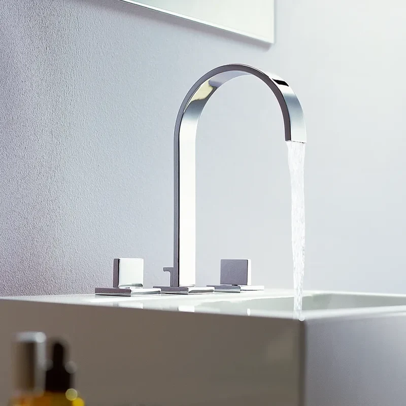 Grifo de lavabo con batería americana de lavabo con válvula automática H. 27.7 cm MEM