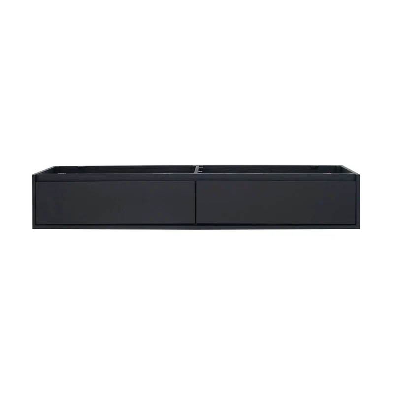 Armario de baño Ann corto - Madera de roble negro - 150x25 cm