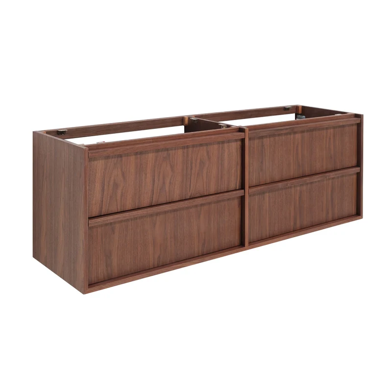 Cuerpo del gabinete Fien - Nogal - 150 cm | Amplio armario de almacenamiento