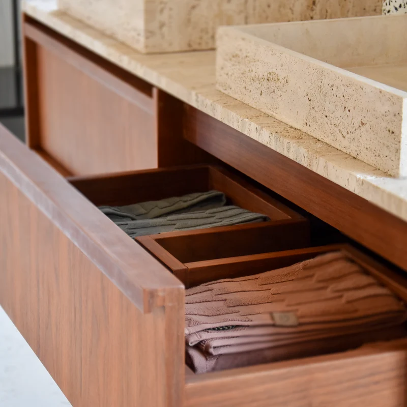 Cuerpo del gabinete Fien - Nogal - 150 cm | Amplio armario de almacenamiento