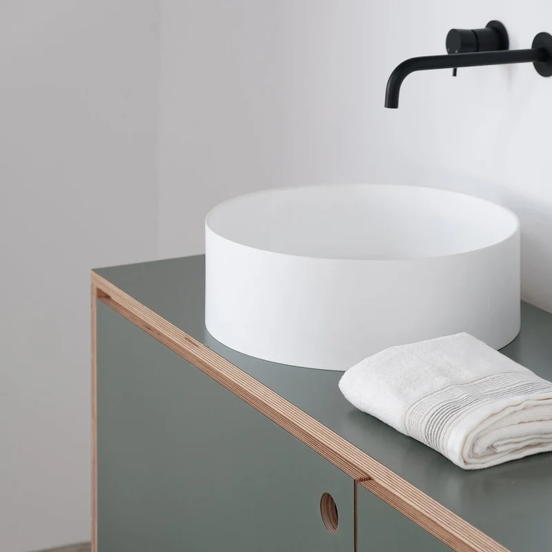 Lavabo Redondo - Blanco Mate - Sims