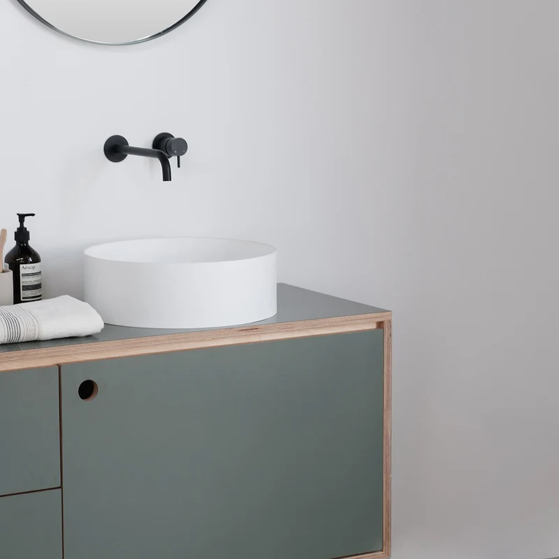 Lavabo Redondo - Blanco Mate - Sims