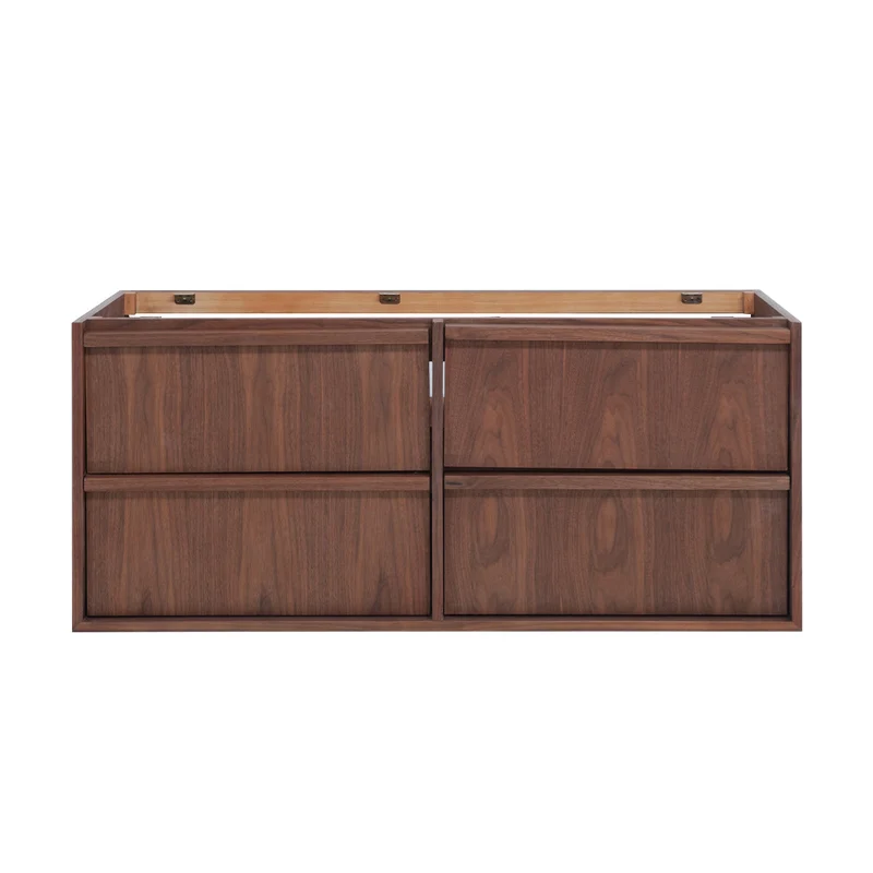 Mueble de baño en nogal - Fien - 4 cajones - 120 cm