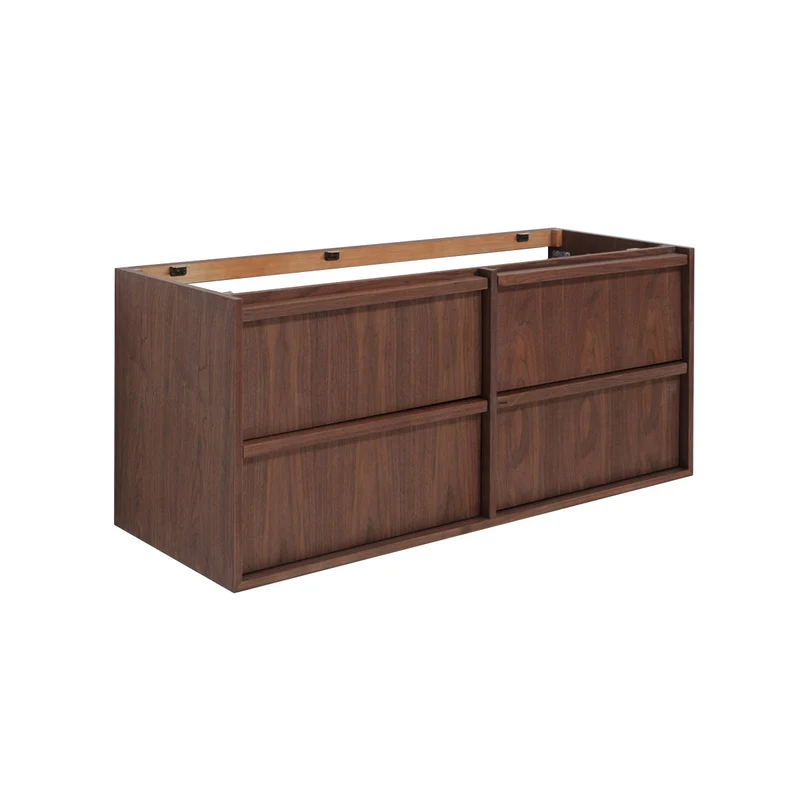 Mueble de baño en nogal - Fien - 4 cajones - 120 cm