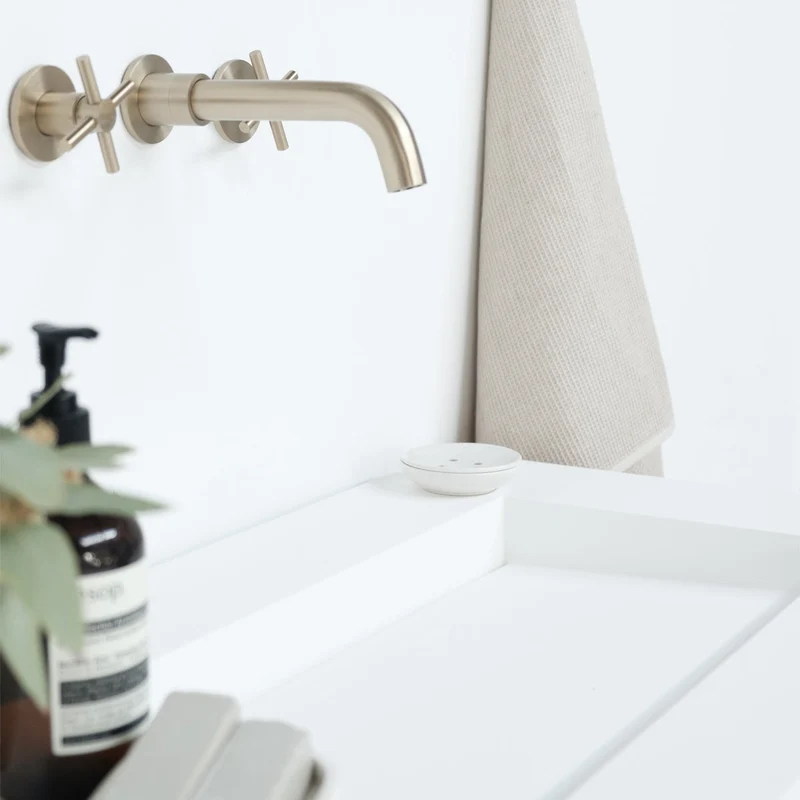 Lavabo doble Julian - Blanco mate - 150 cm