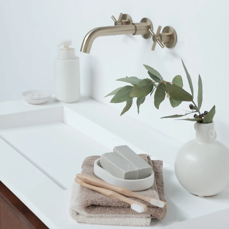 Lavabo doble Julian - Blanco mate - 150 cm