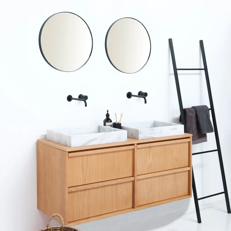 Mueble de baño escandinavo Fien - Roble - 120 cm