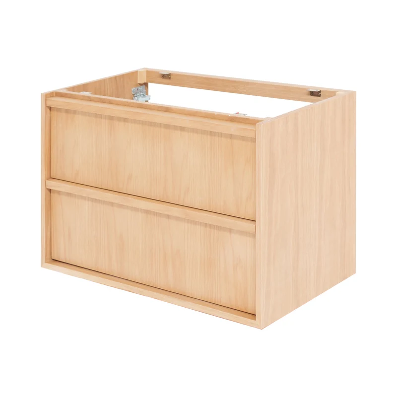 Mueble de baño de roble 80 cm con 2 cajones - Fien