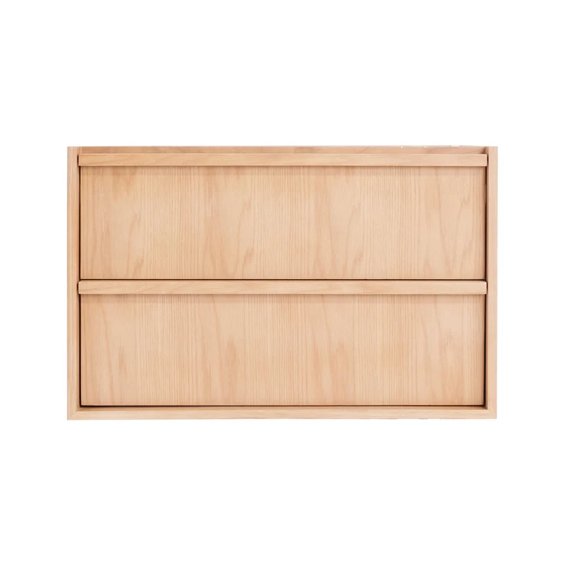 Mueble de baño de roble 80 cm con 2 cajones - Fien