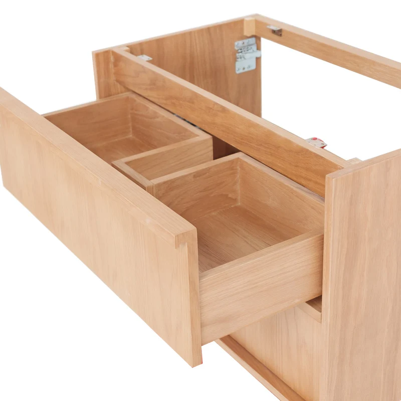 Mueble de baño de roble 80 cm con 2 cajones - Fien