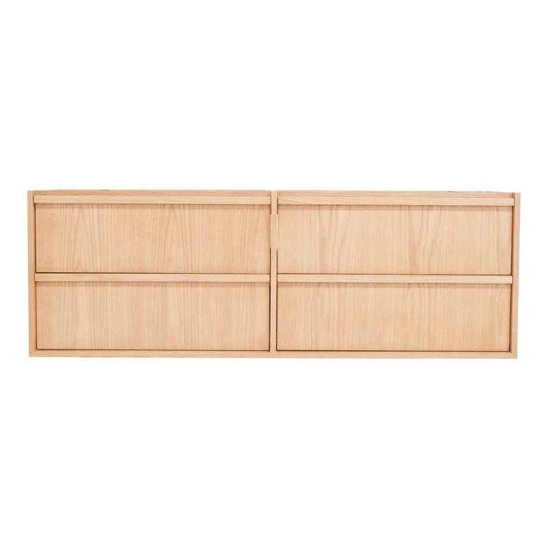 Mueble de baño con 4 cajones - Fien - Roble - 150 cm