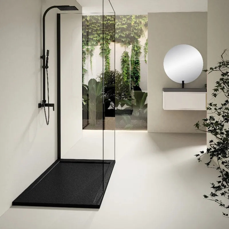 Plato de ducha resina LUX negro