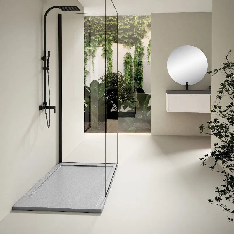 Plato de ducha resina LUX gris