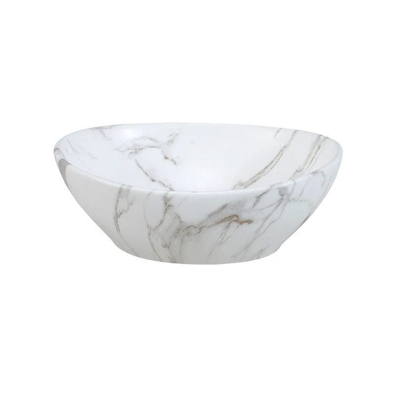 Lavabo ovalado de cerámica PATI blanco