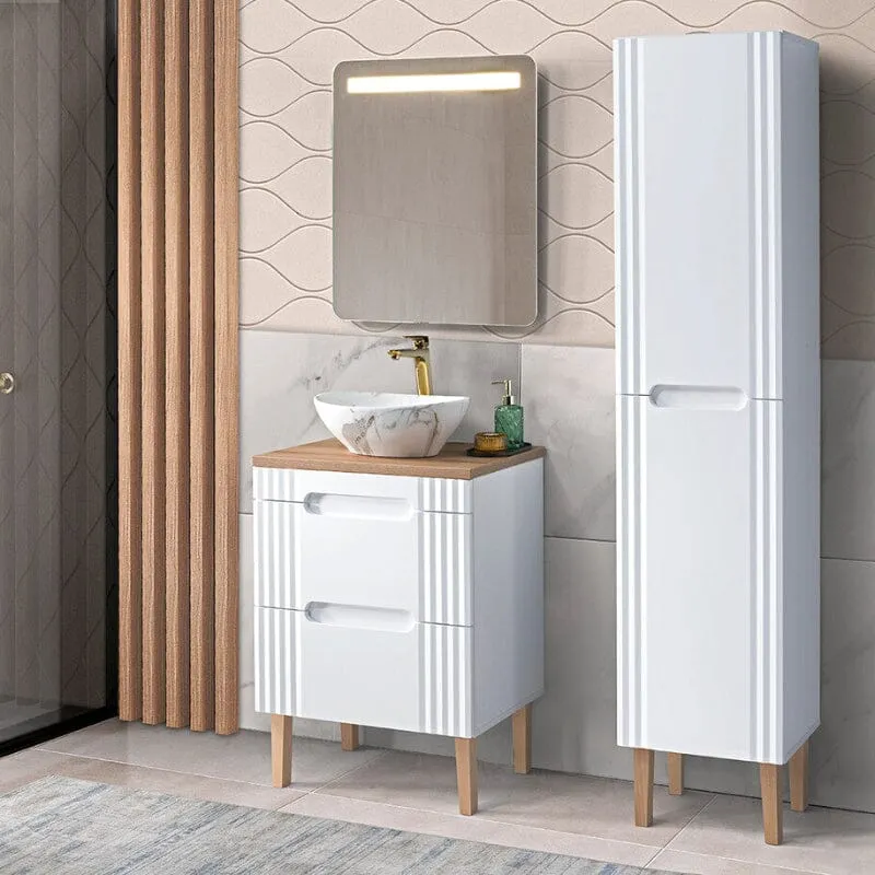Lavabo ovalado de cerámica PATI blanco