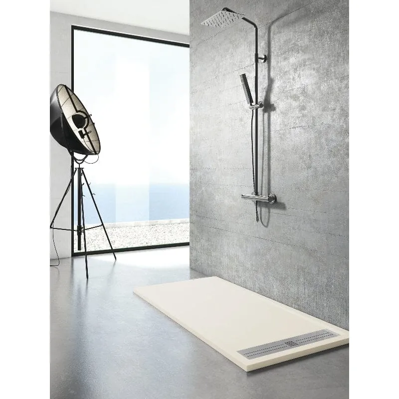 Plato de ducha resina ELITE crema