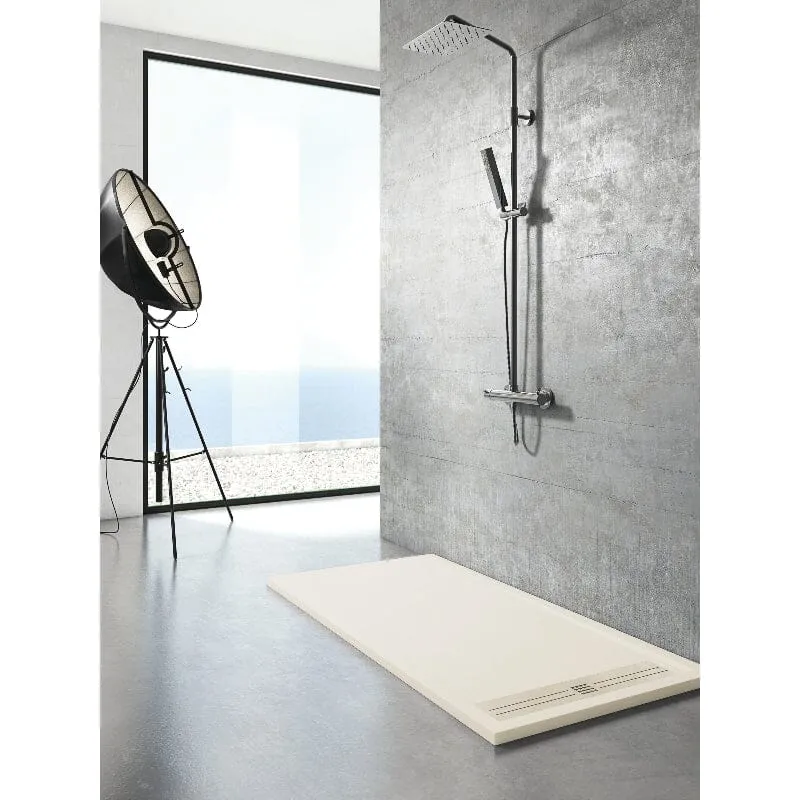 Plato de ducha resina ELITE crema